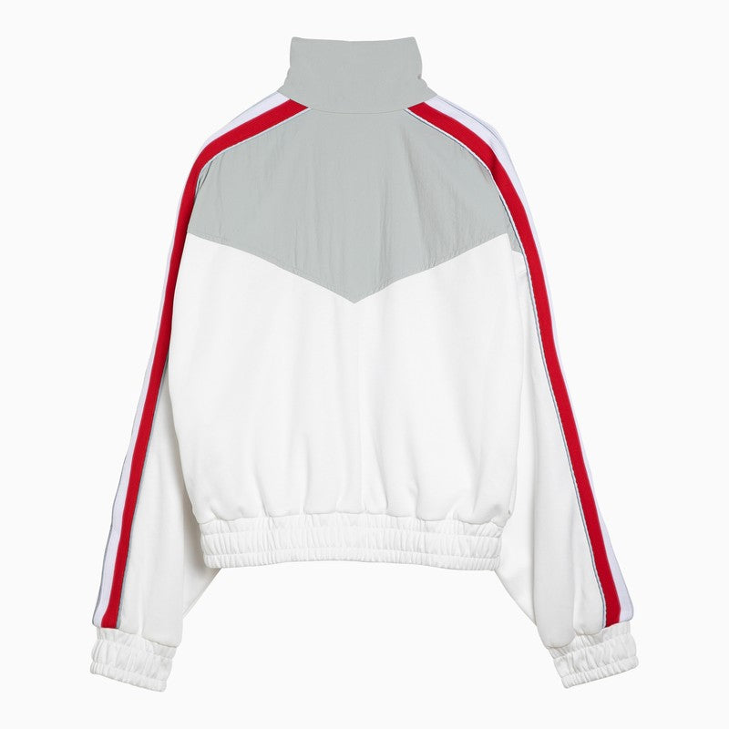 [WOMEN][NEW IN]White/grey/red sweatshirt in technical jersey