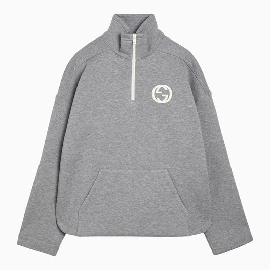 [WOMEN][NEW IN]Grey cotton sweatshirt with logo