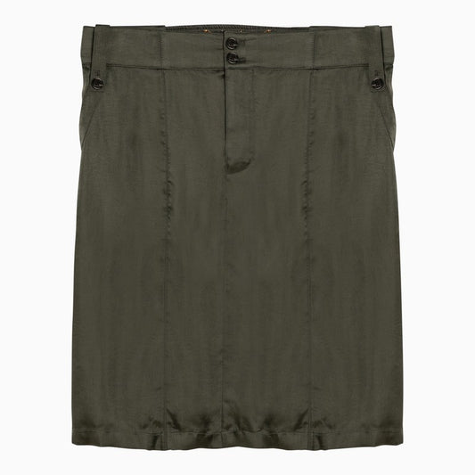 [WOMEN][NEW IN]Khaki skirt in recycled cupro