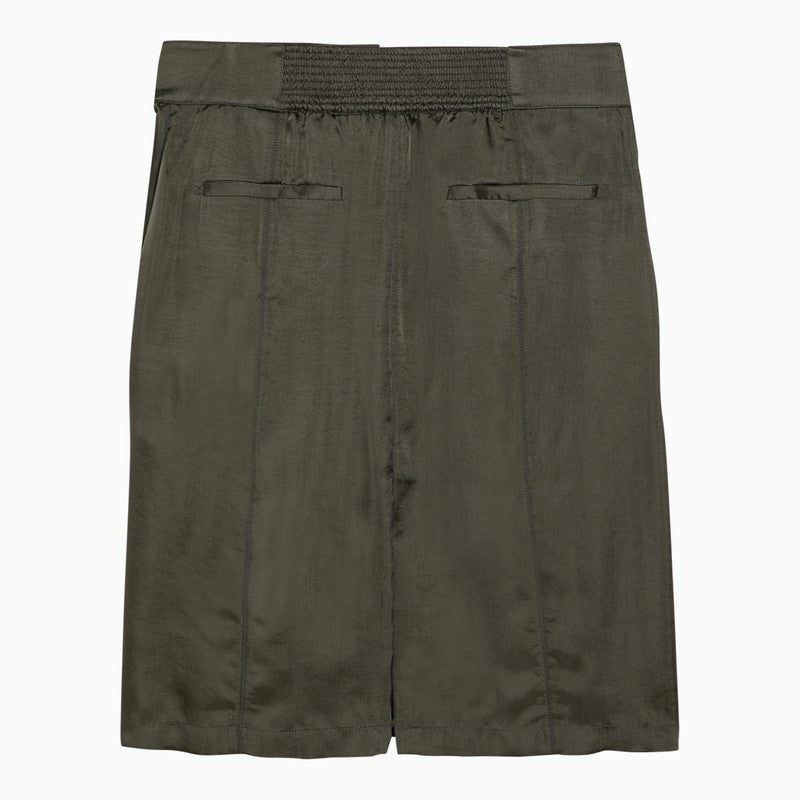 [WOMEN][NEW IN]Khaki skirt in recycled cupro