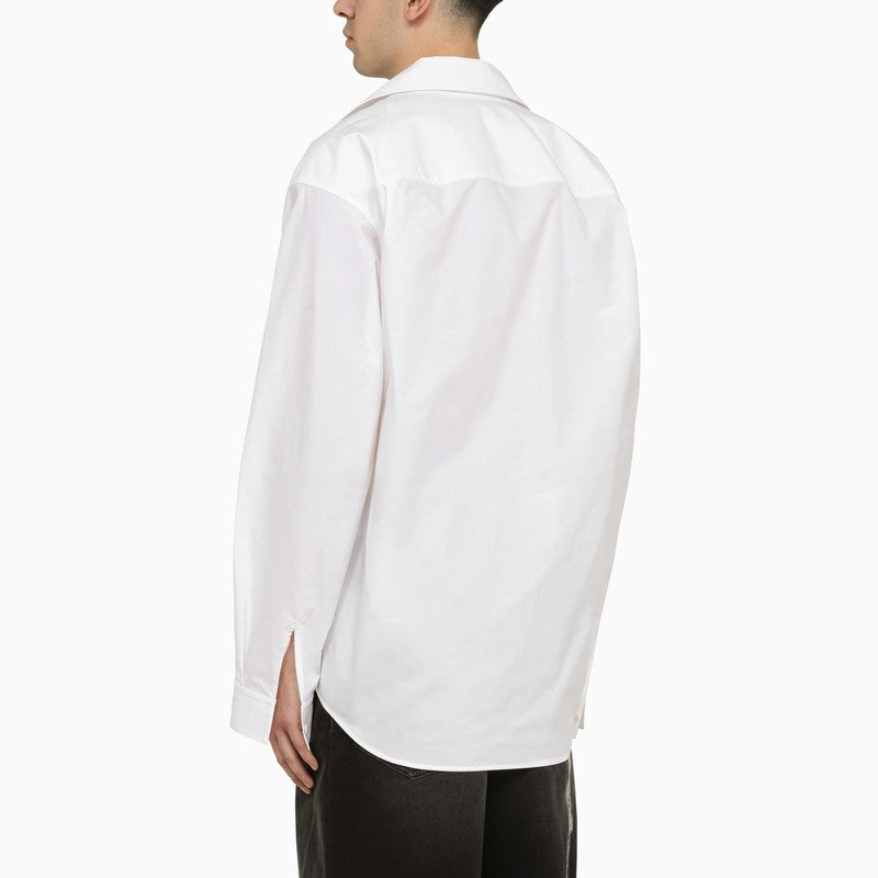 Kick collar oversize shirt white