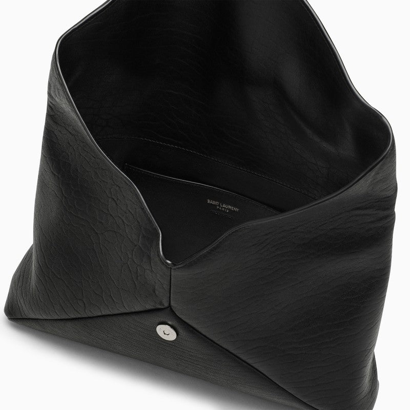 Cassandre large black Envelope clutch bag with logo