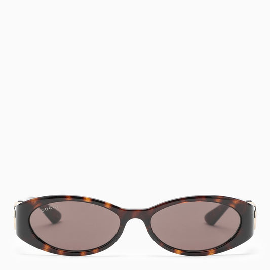 Tortoiseshell oval sunglasses