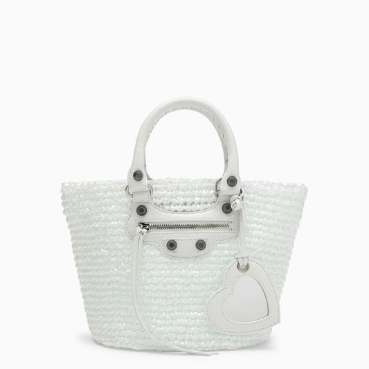 Le Cagole small white Basket Bag