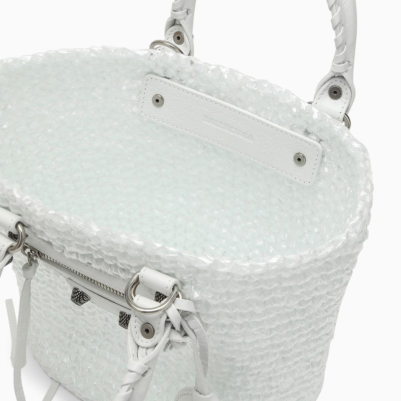 Le Cagole small white Basket Bag
