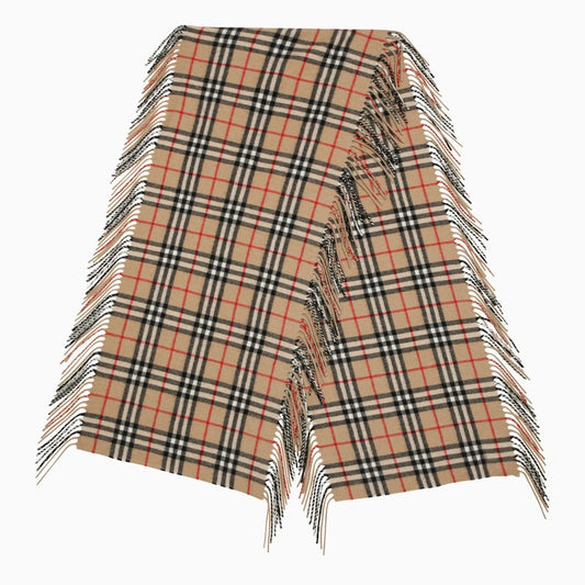 [WOMEN][NEW IN]Beige cashmere check scarf