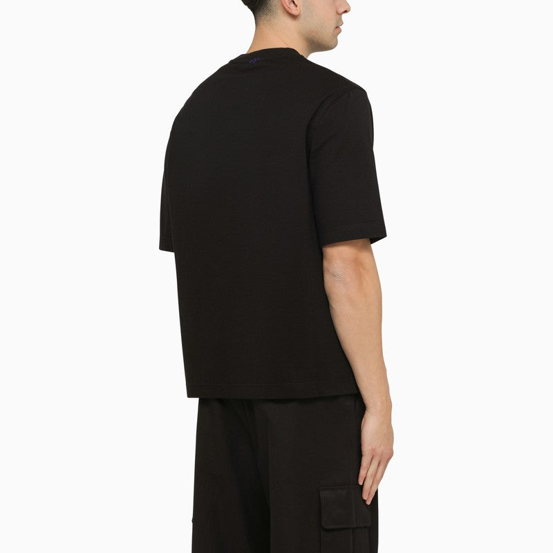 Black oversize crew-neck T-shirt