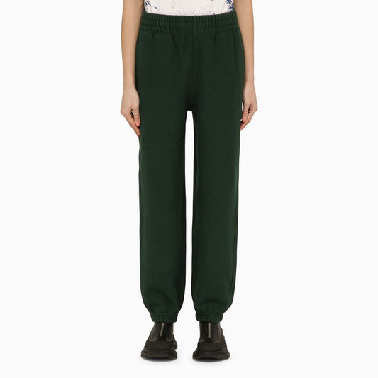 Dark green cotton jogging trousers
