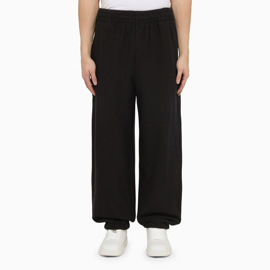 Black cotton jogging pants