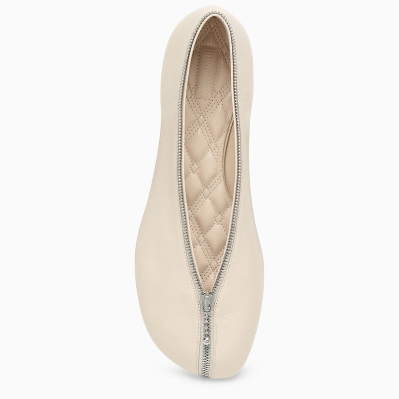 [WOMEN][NEW IN]Sadler ballerina with light beige leather zip