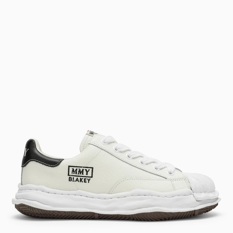White leather Blakey low-top sneakers