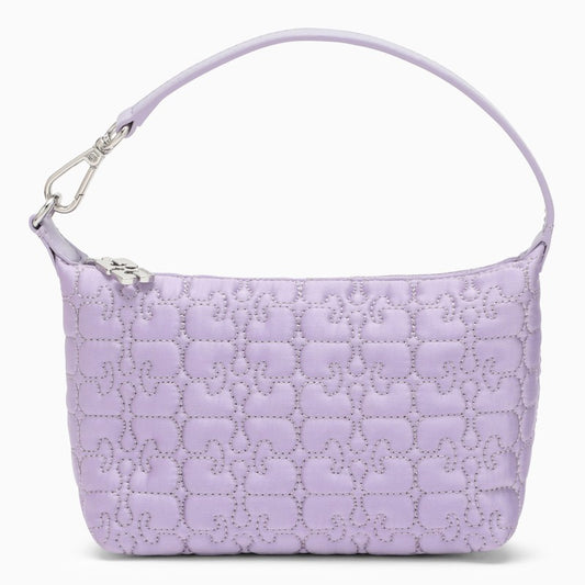 Lilac small handbag in recycled polyester
