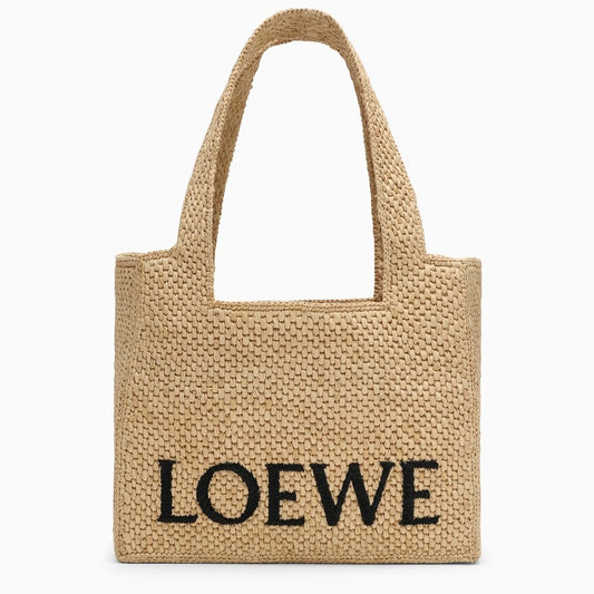 LOEWE Font large Natural raffia bag