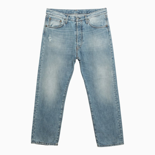 Light blue washed-out denim jeans