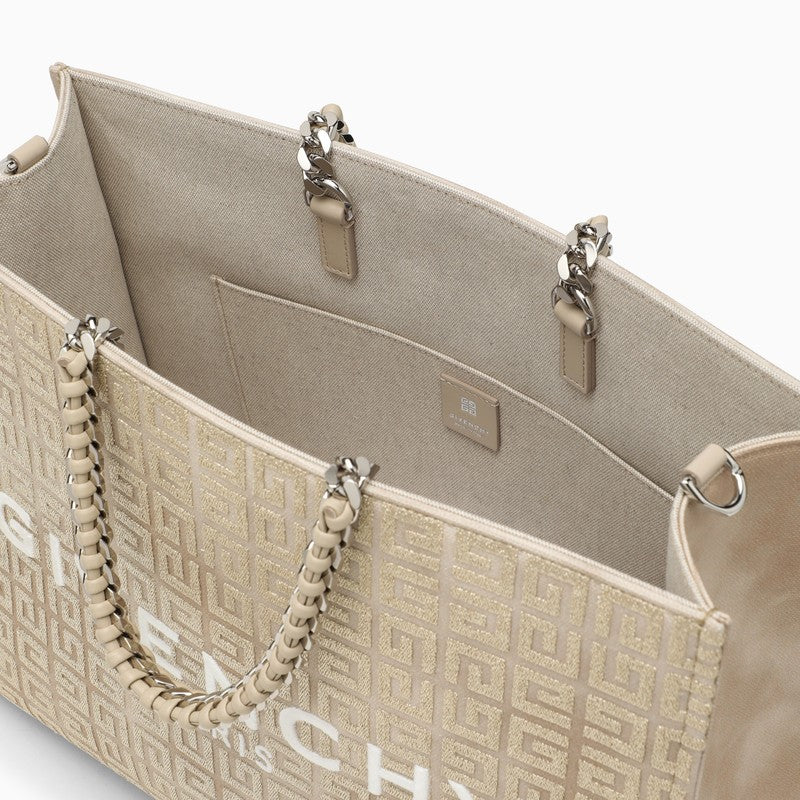 G-Tote medium gold canvas with chain