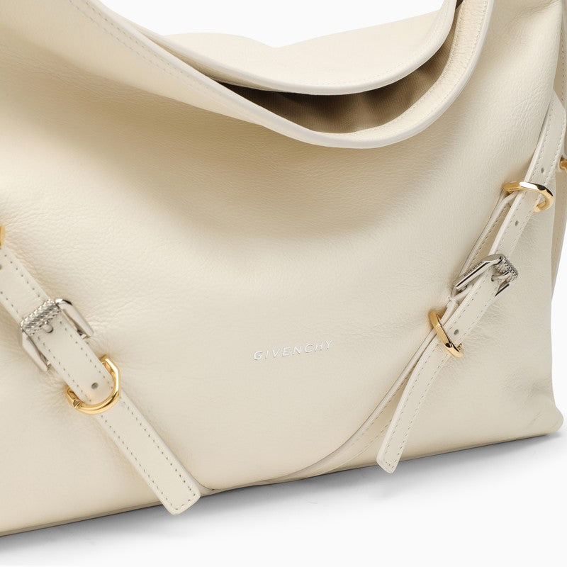 Medium Voyou bag in ivory leather