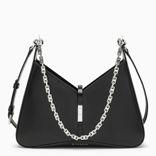 [WOMEN][DIGGING]Cut out small black leather bag