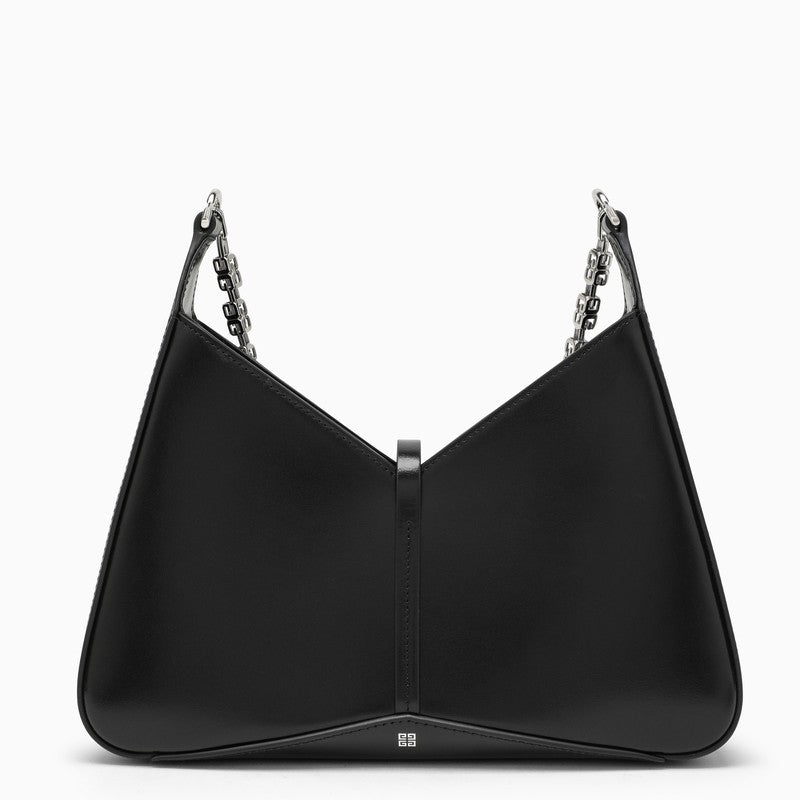 Cut out small black leather bag