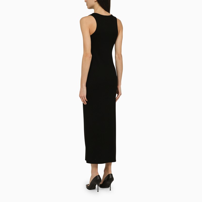 Black knitted camisole dress