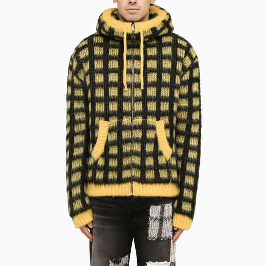 Yellow/black check hoodie