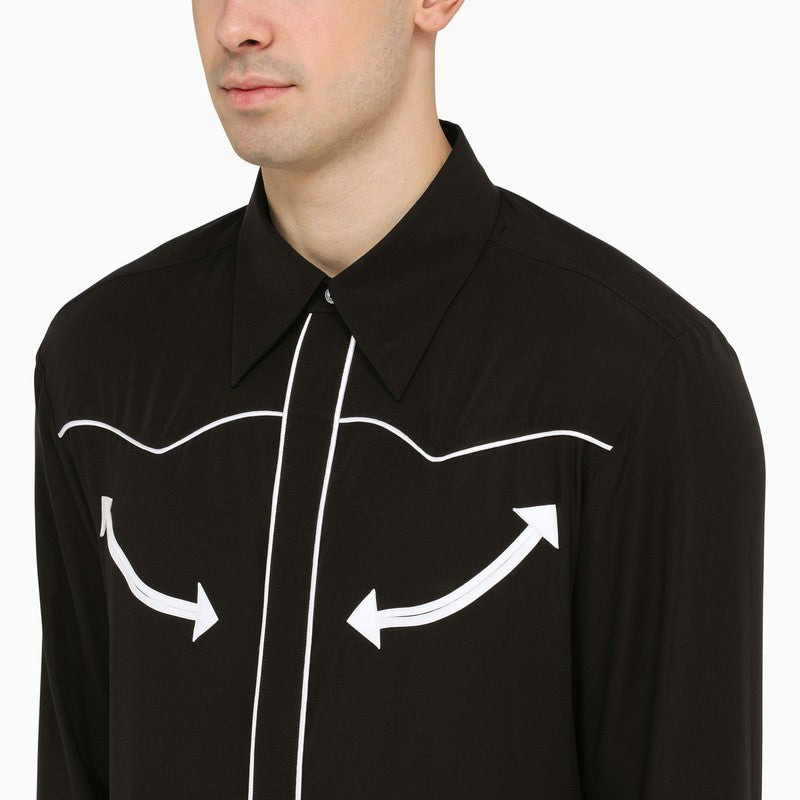 Black shirt with contrasting arrows