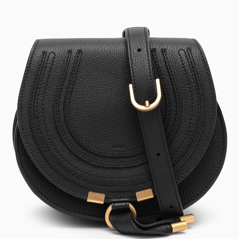 Marcie black small saddle bag