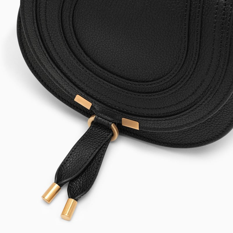 Marcie black small saddle bag