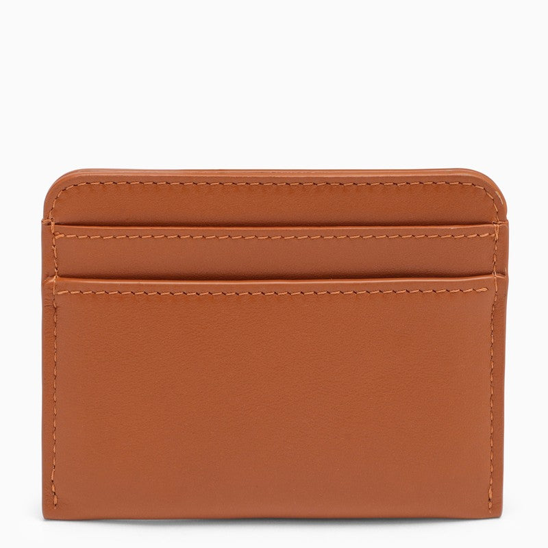 Sense brown leather card case