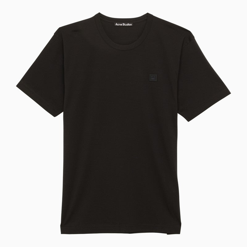 Black crew-neck T-shirt