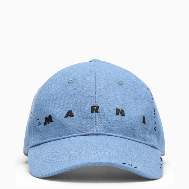 [MEN][NEW IN]Light blue cotton baseball cap with logo