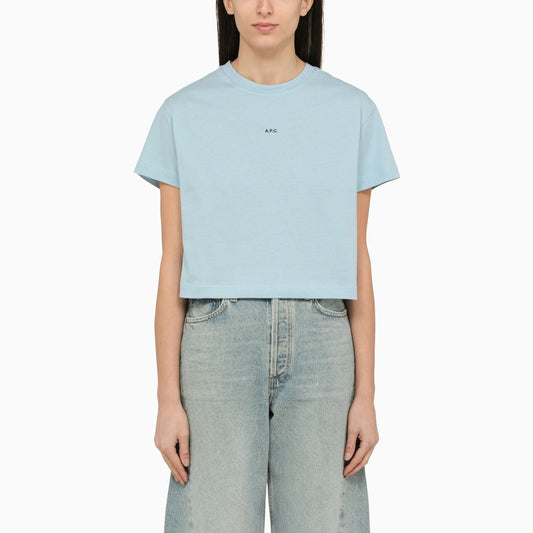 Light blue T-shirt in organic cotton