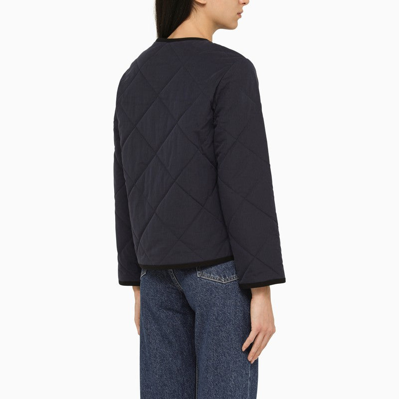 Blue quilted cotton jacket