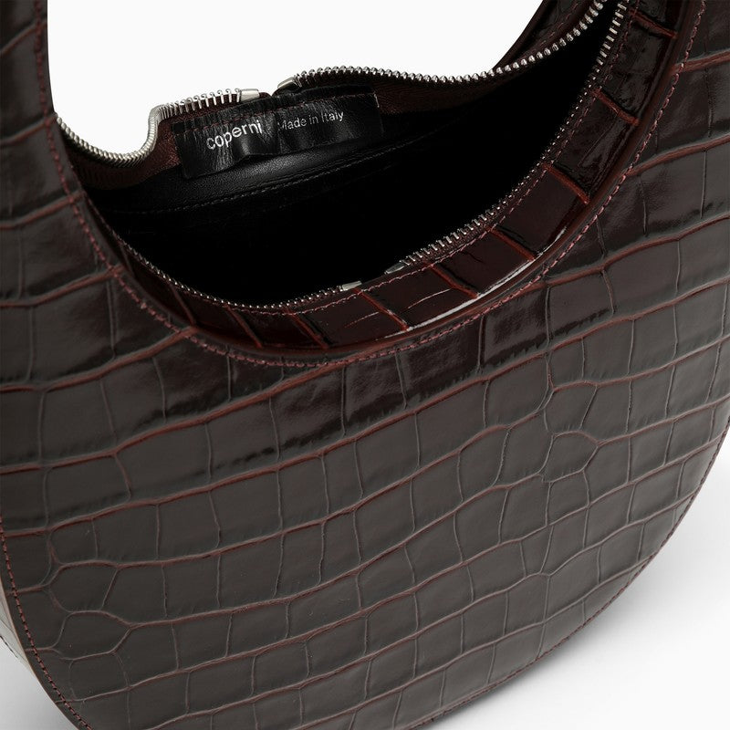 Croco Swipe Bag brown leather