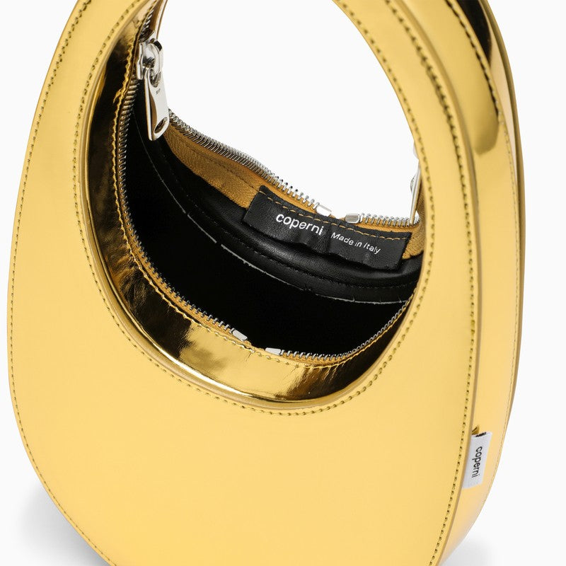 Gold patent leather Mini Swipe Bag