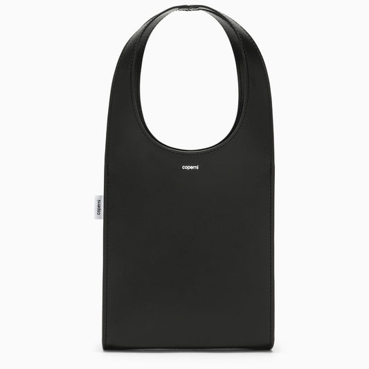 Micro Swipe Tote Bag black leather