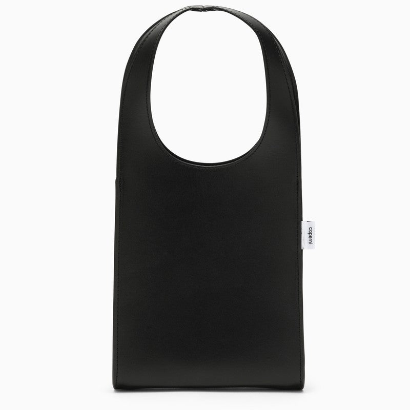 Micro Swipe Tote Bag black leather
