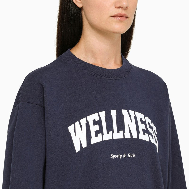Wellness navy/white crewneck sweatshirt