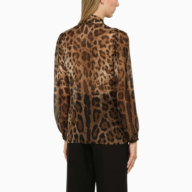 Silk animalier blouse