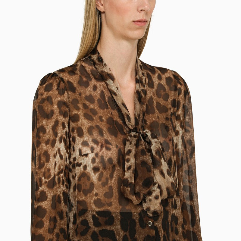 Silk animalier blouse