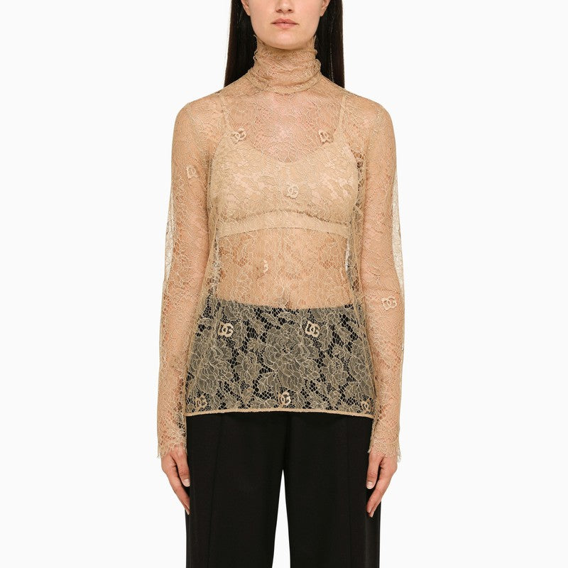 Sand lace top