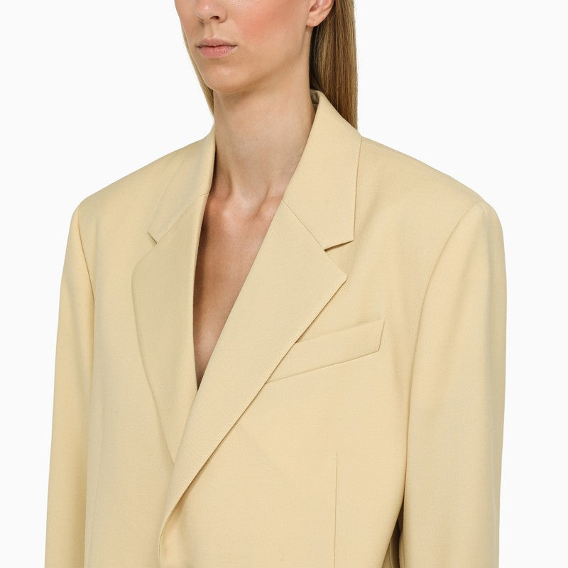 Oversize single-breasted jacket vanilla