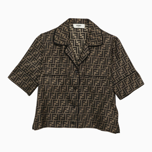 [WOMEN][NEW IN]Brown silk pyjamas with FF pattern