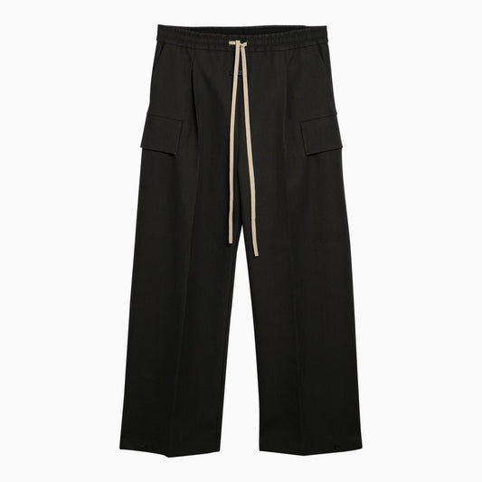 Cargo wide-leg trousers Olive