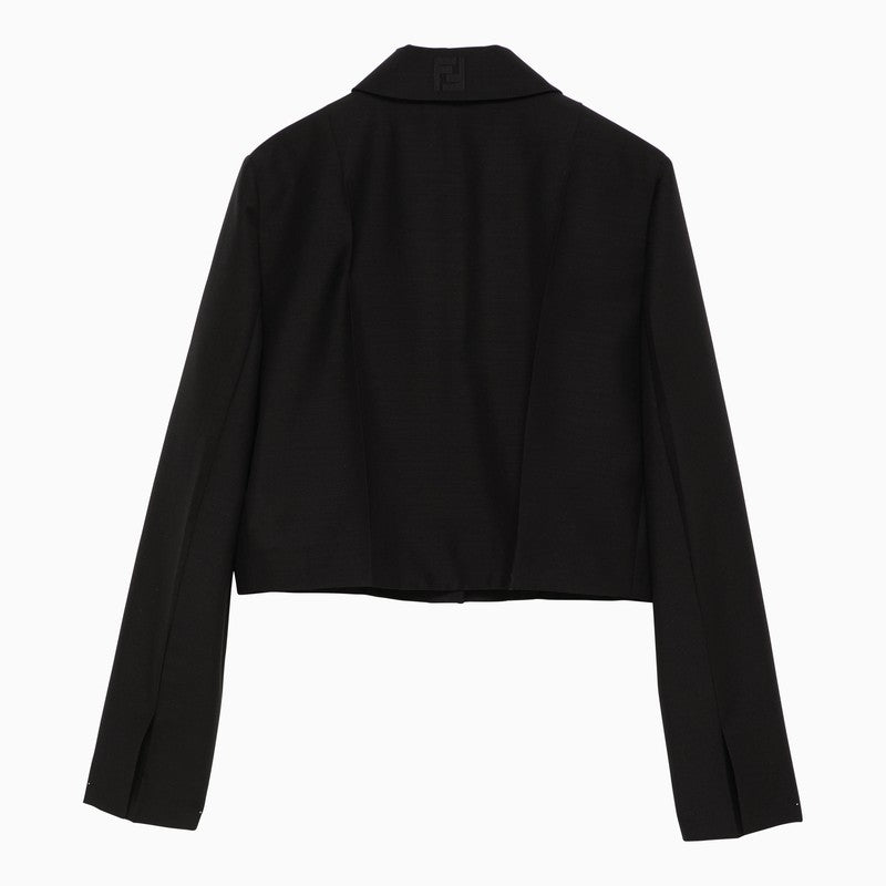 [WOMEN][NEW IN]Black boxy jacket in wool
