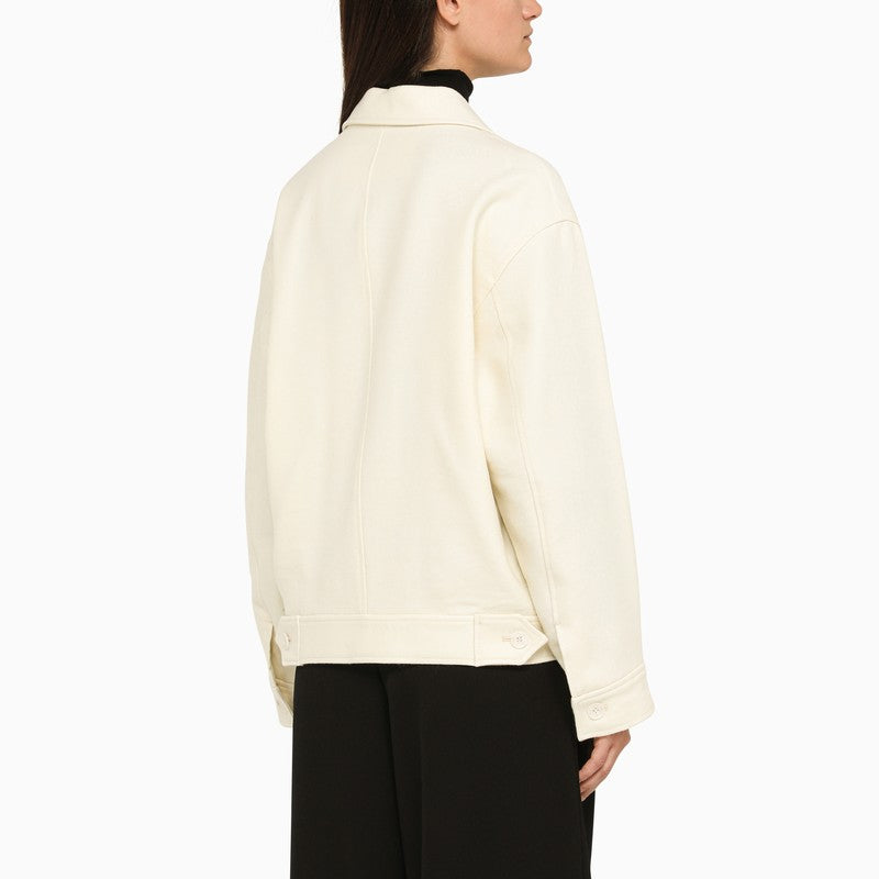 Ivory jacket in virgin wool