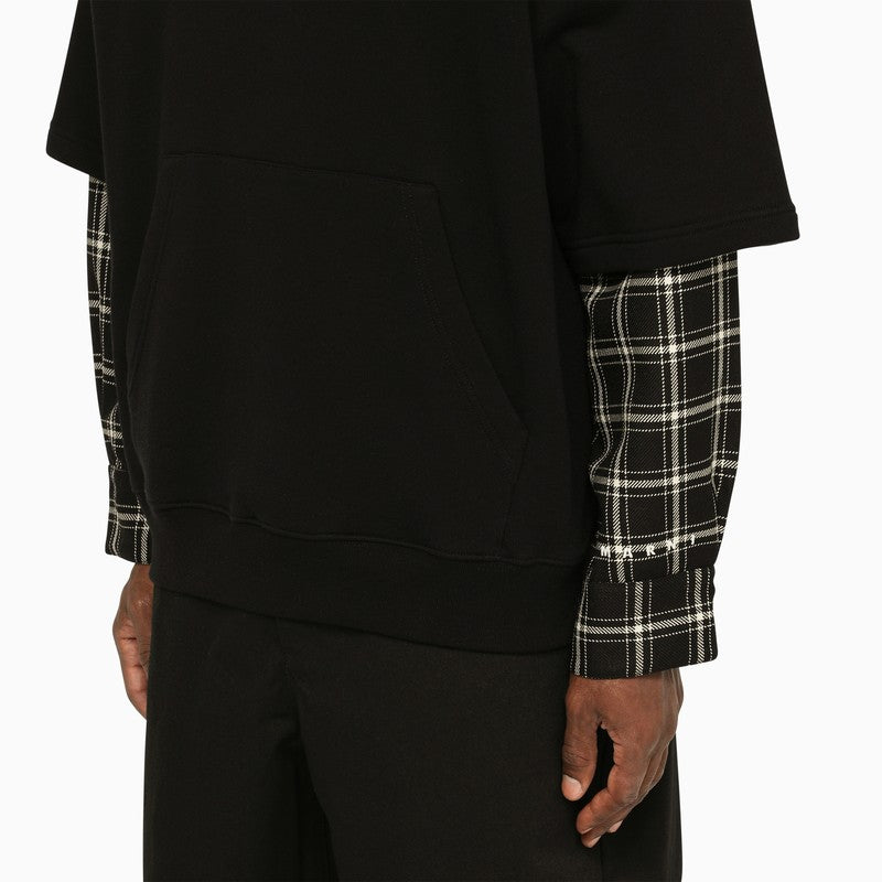 Black layered hoodie