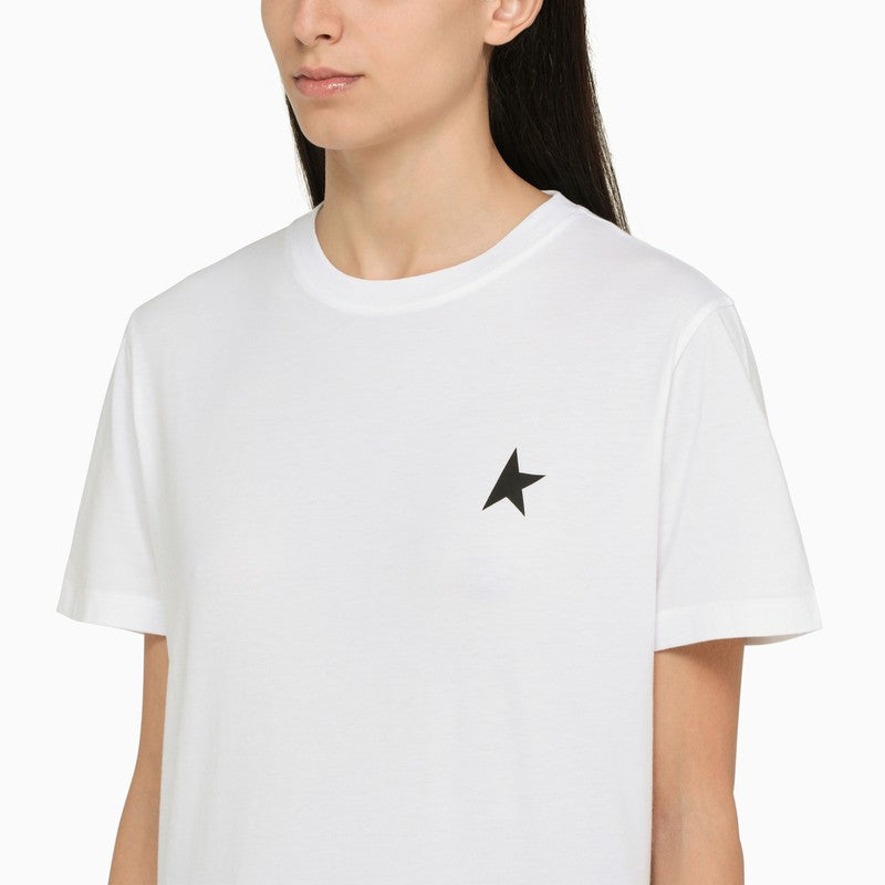 Star white crew-neck T-shirt