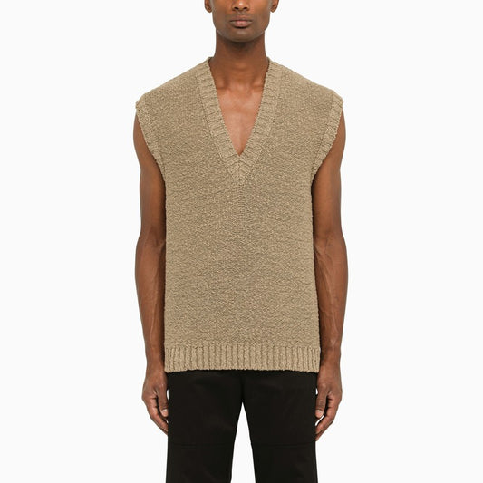 Cotton knit waistcoat