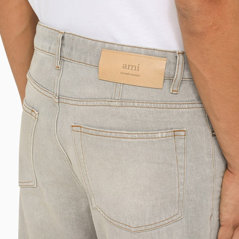 Light grey regular denim jeans