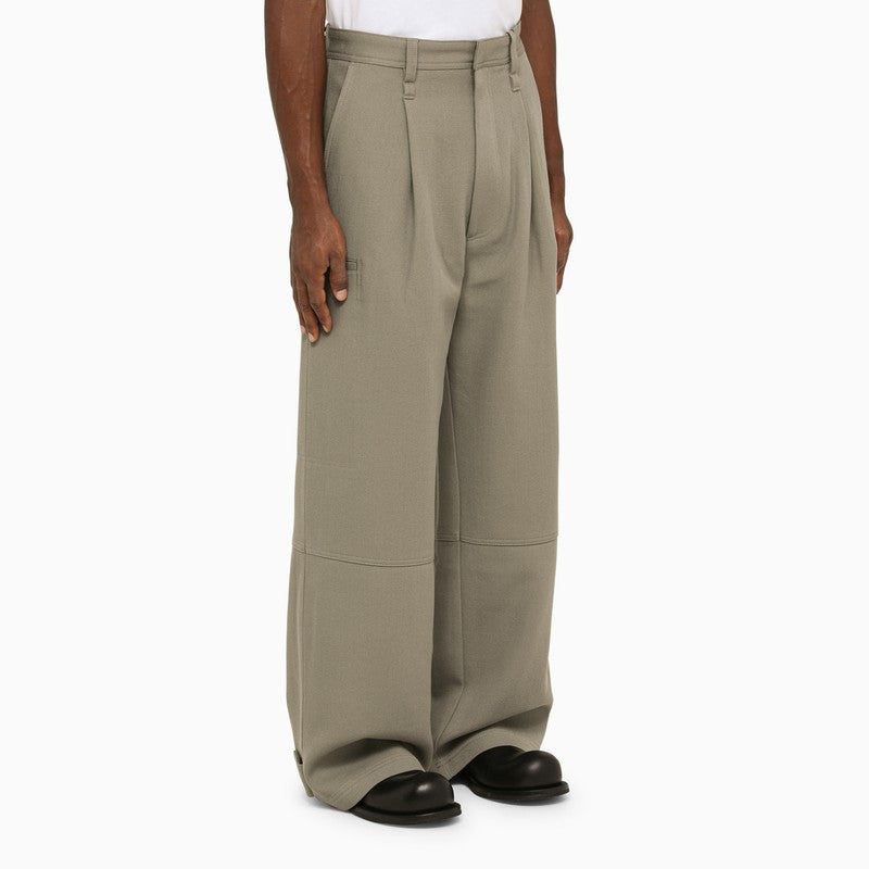 Taupe wool trousers
